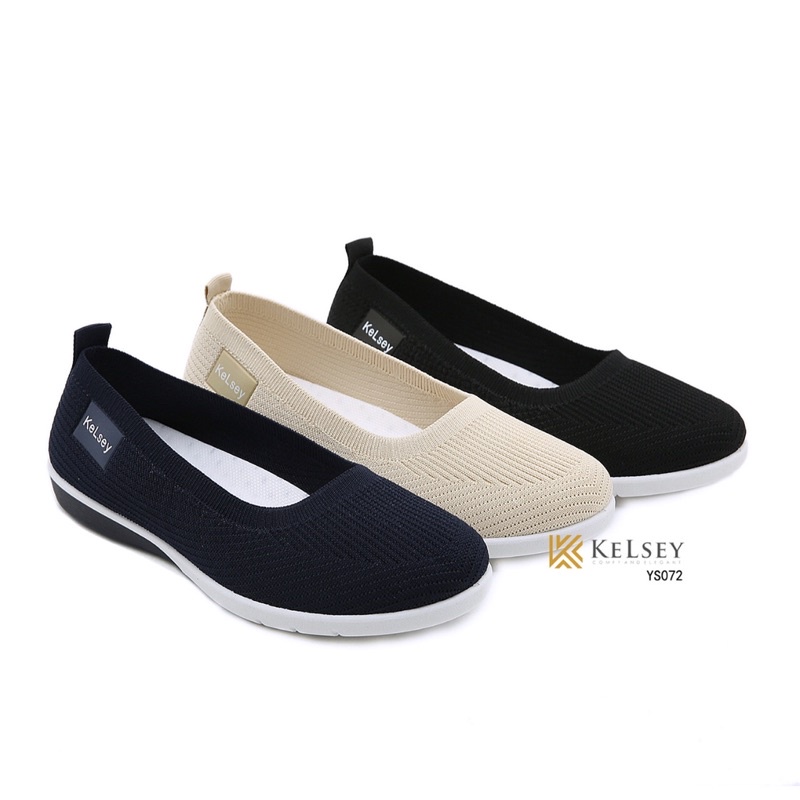 (GRATIS ALAS KAKI) NICOLE SEPATU FLYKNIT KELSEY YS072 SEPATU FLAT WANITA  Flyknit Flats import