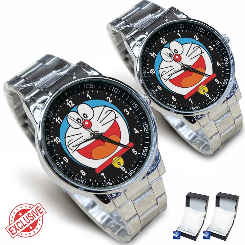 Jam Tangan Rantai Couple DORAEMON MOTIF - 4 (Special)