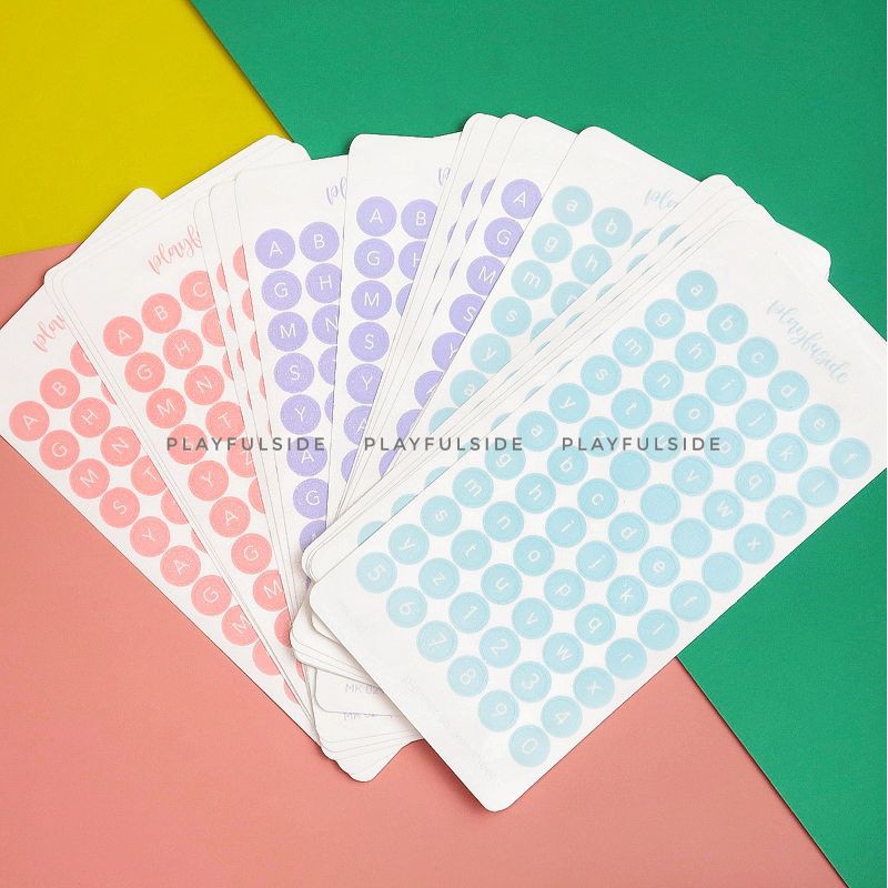 

PLAYFULSIDE sticker sheet alphabet pastel deco stiker journaling
