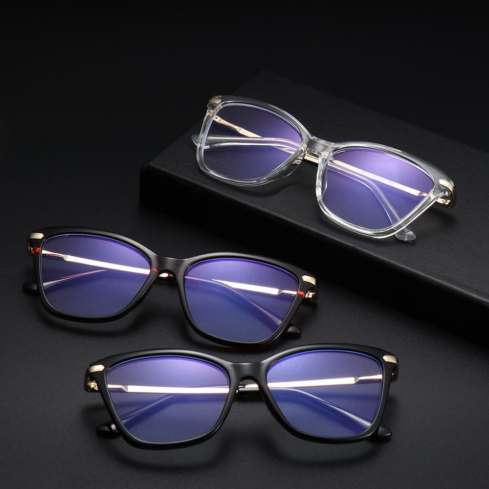 Lily Blue Light Blocking Glasses Kacamata Gaming Baca Wanita &amp; Pria Bingkai Kotak Blue Light Blocking