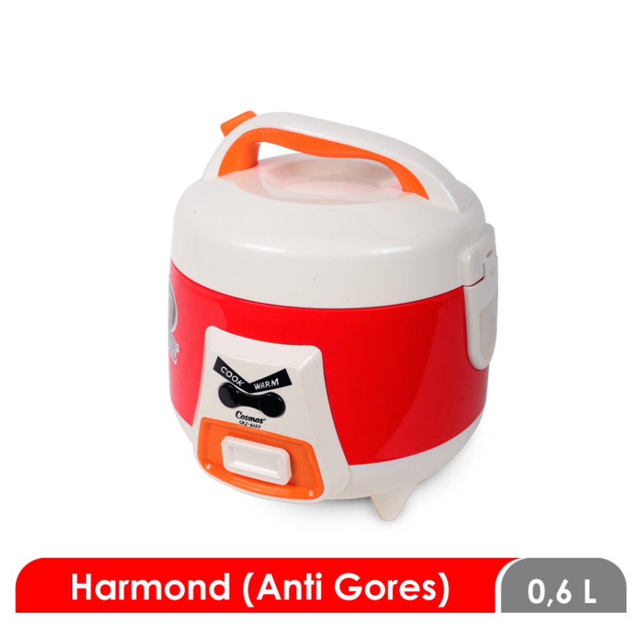 Rice Cooker Magic Com Cosmos Harmond Anti Gores Kapasitas 0.6 Liter CRJ 6123 / CRJ-6123