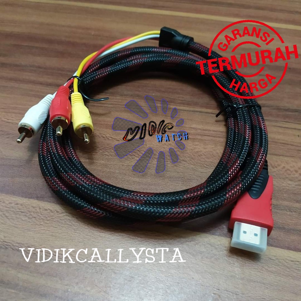 KABEL HDMI TO 3 RCA 1.5M ORIGINAL HIGH SPEED