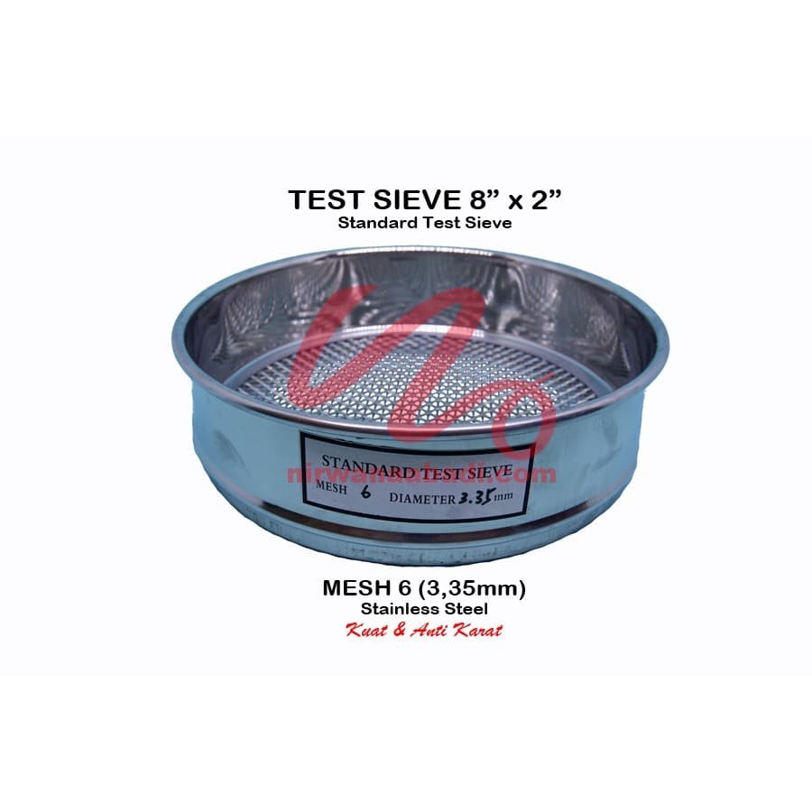 Sieve Ayakan 30 Mesh (600um) Dia 8 In| Test Sieve Stainless Steel