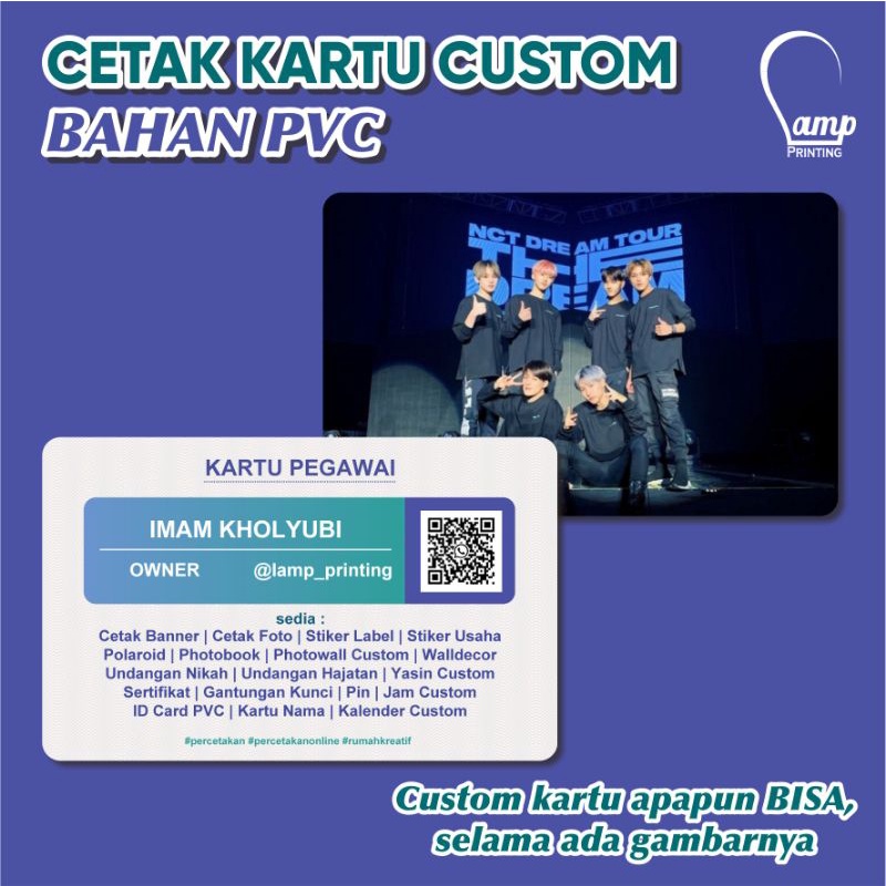 

CETAK KARTU CUSTOM BAHAN PVC | KARTU MEMBER | KARTU PELAJAR | KARTU KESEHATAN | KARTU JOMBLO, DLL