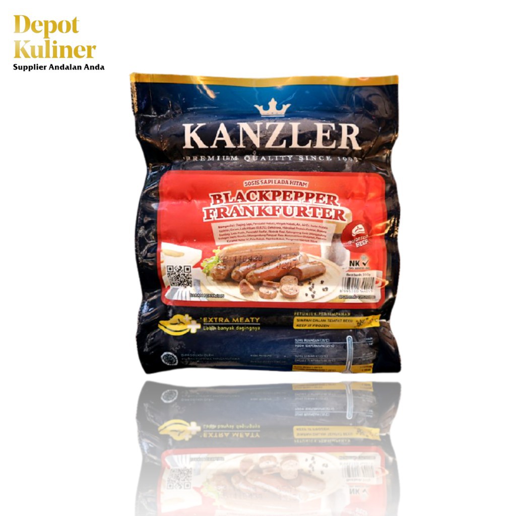 SOSIS KANZLER BEEF BLACK PEPPER FRANKFUTHER 300GR