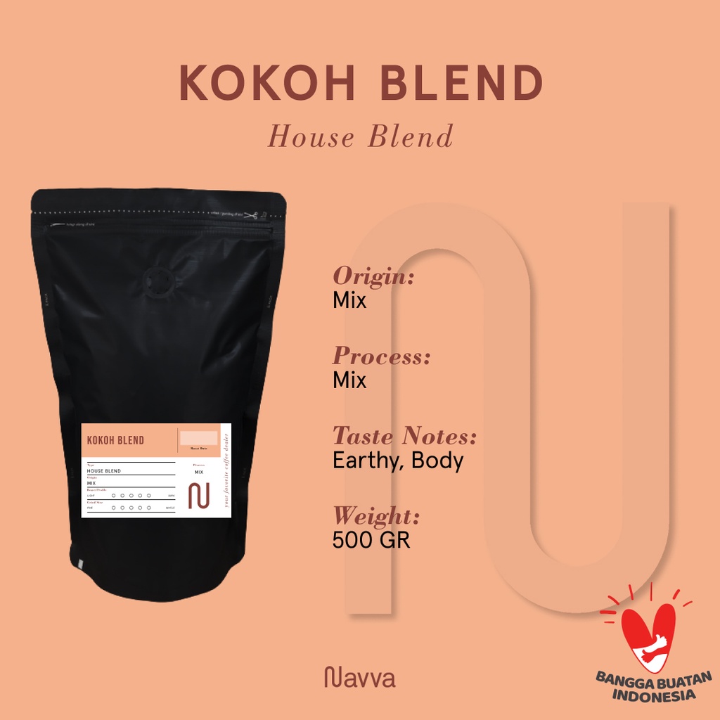 

Biji Kopi Susu / Coffee Beans Espresso Kokoh Blend Arabica Robusta Blend 500 Gram