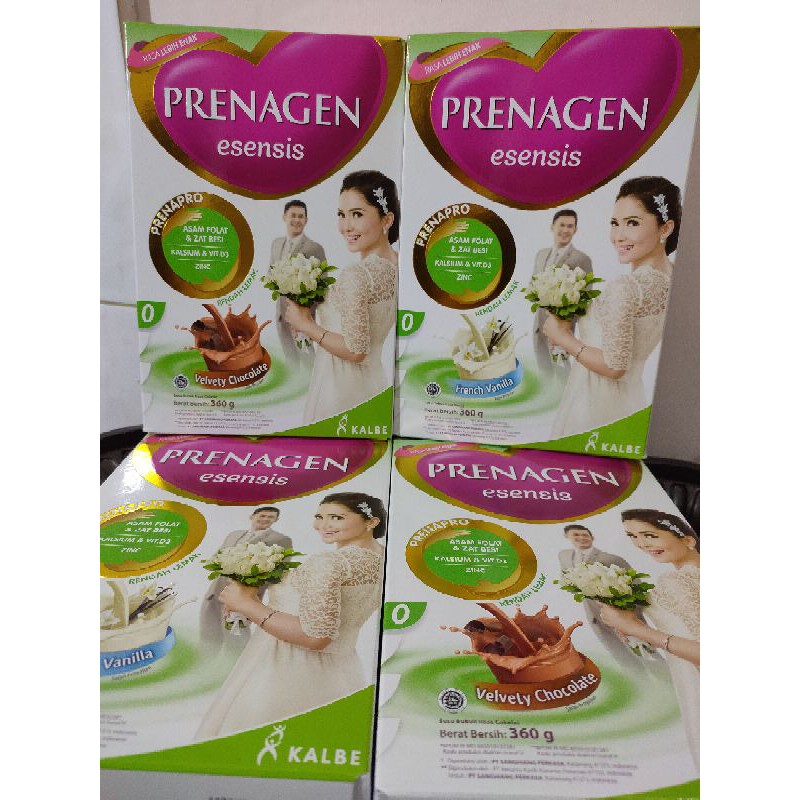 PRENAGEN ESENSIS 360 &amp; 180 GRAM Susu Promil Program Hamil Rasa Cokelat Vanila Mocca