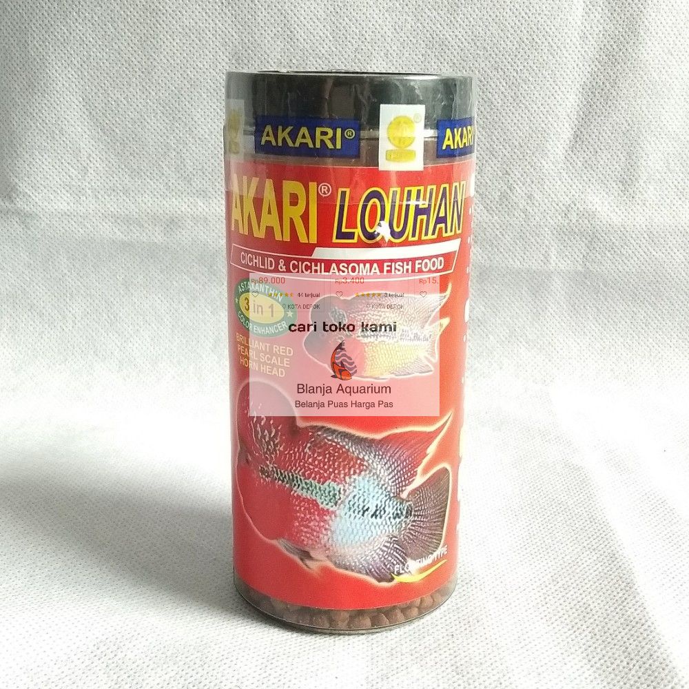 Makanan Ikan Louhan Akari Louhan 100gr PREMIUM Agar Merah Terbaik Bisa COD Blanja Aquarium