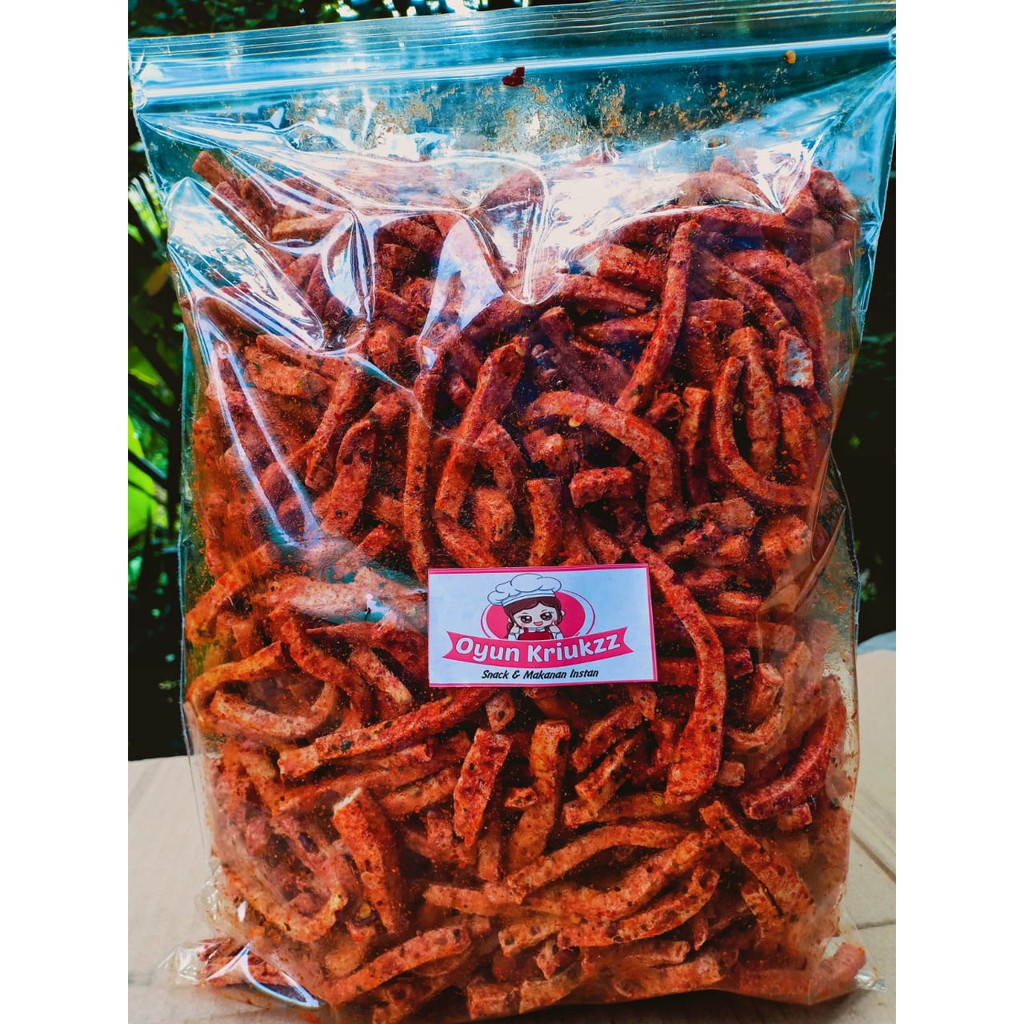 Basreng 500 GRAM pedas jeruk  (BASO GORENG ) Stik basreng / baso goreng  /basreng-5