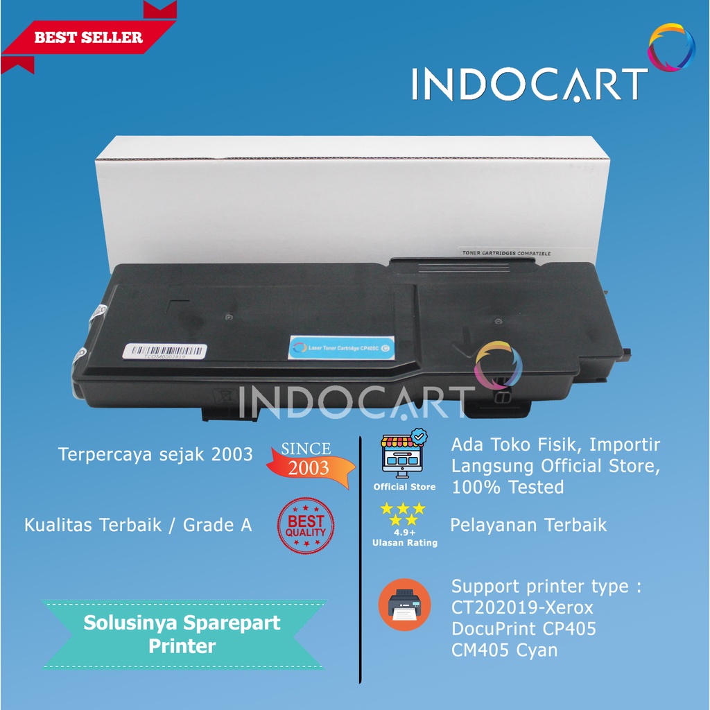 Toner Cartridge Compatible CT202019-Xerox DocuPrint CP405 CM405-Cyan