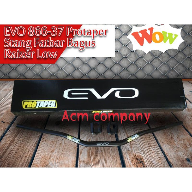 Stang Fatbar Protaper Evo Low & High Black Plus Raiser Stang cnc Universal motor
