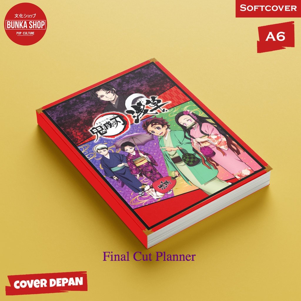 

Buku tulis polos/bergaris Anime Kimetsu No yaiba kimono Softcover A6 Buku Tulis Catatan Notes Agenda Planner Jurnal
