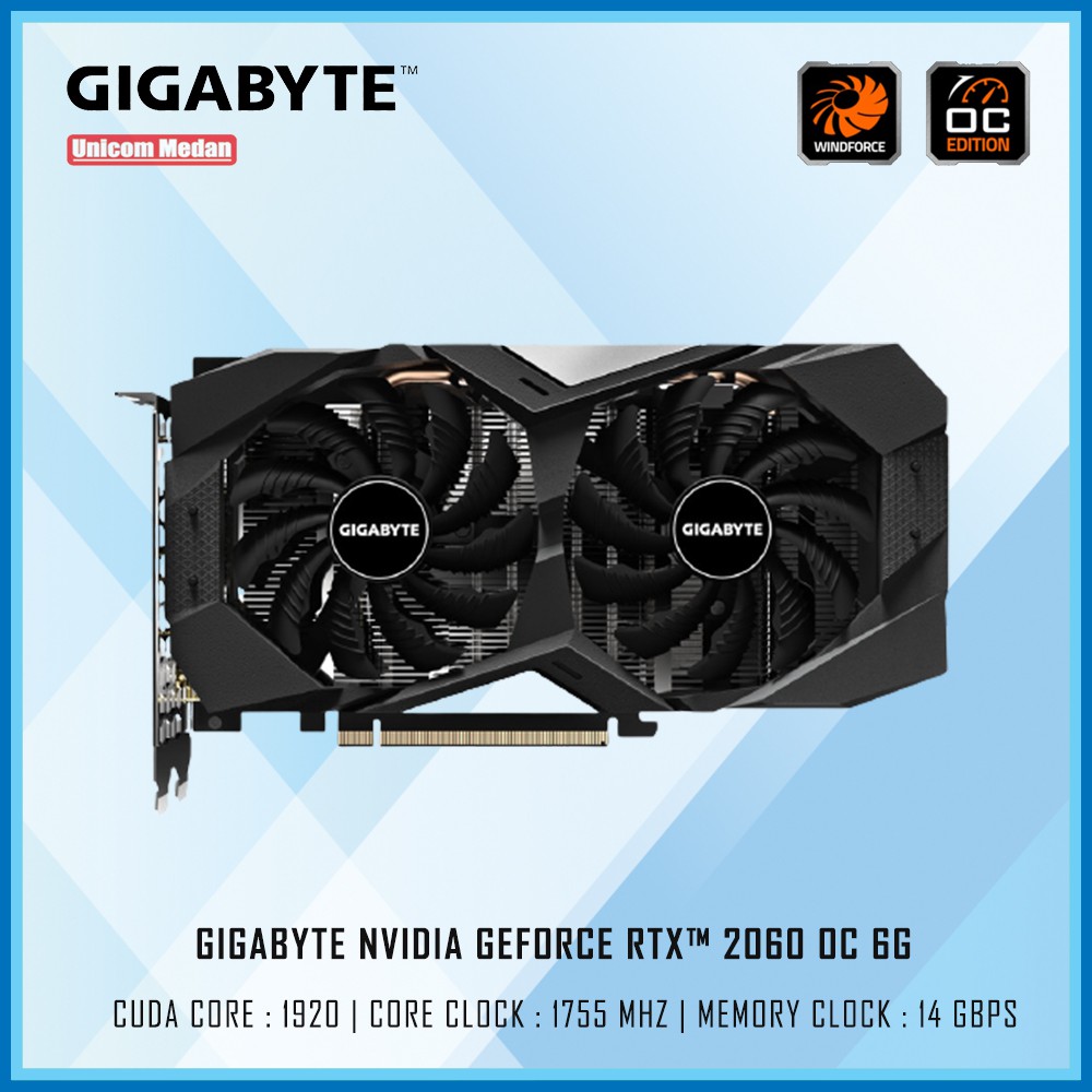 VGA GIGABYTE RTX 2060 6GB GDDR6 192BIT OC