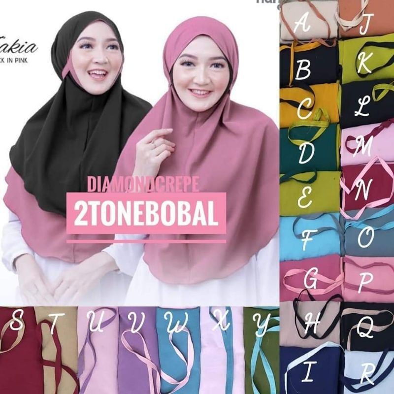 BERGO ZAKIA JILBAB INSTAN 2 LAYER DIAMON / BERGO MARYAM BOBAL / BERGO MARYAM TERMURAH