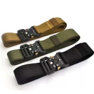 Ikat Pinggang Tactical Belt Tactical Army Sabuk Kepala Besi SOLID