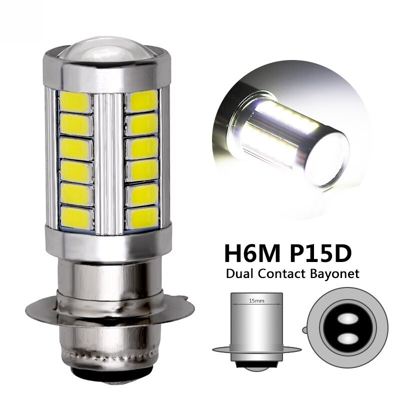 Lampu Depan Motor LED Headlight H6M PX15D 7.5W 12V 6500K