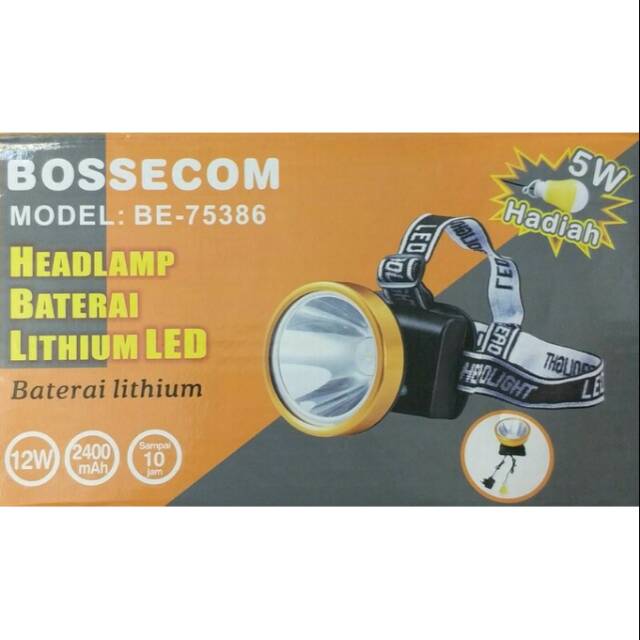Lampu Senter Kepala Bossecom BE-75386