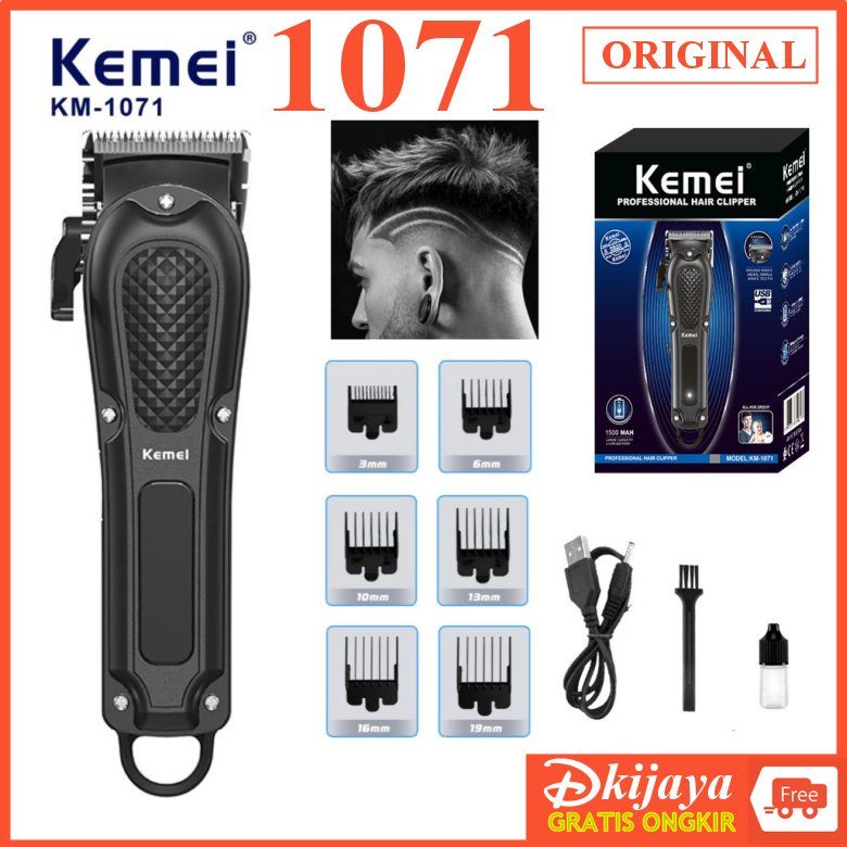 KEMEI KM 1071 Original Alat Cukur Rambut Cas Baterei KM-1071 KM1071