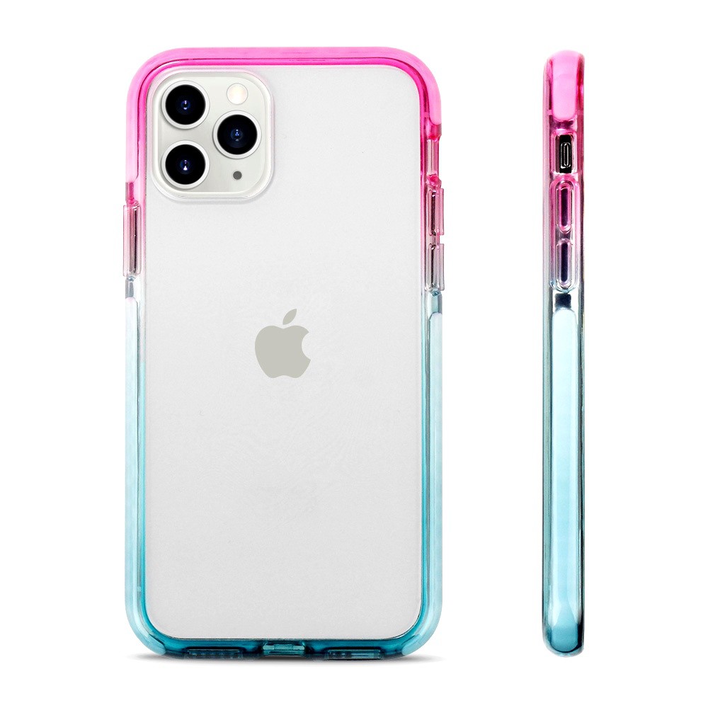 Case iPhone Impact Rainbow Premium Casing Akrilik Softcase Colourway Soft Case Anti Yellowing