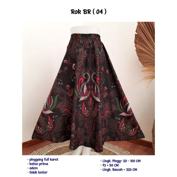 ROK PAYUNG PANJANG MOTIF BATIK TIDAK LUNTUR