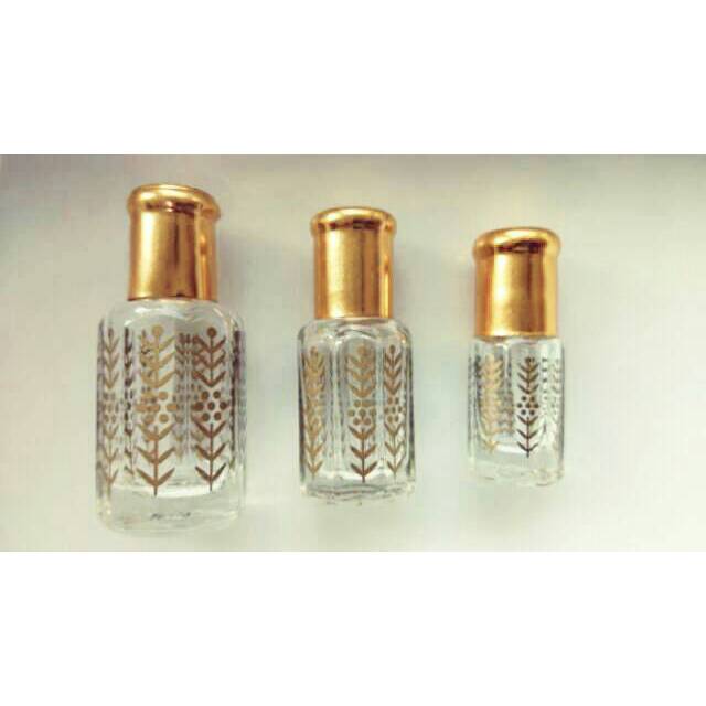 Botol TOLA 3ml - SURRATI kosong motif padi -Botol Parfum  Refill Arab