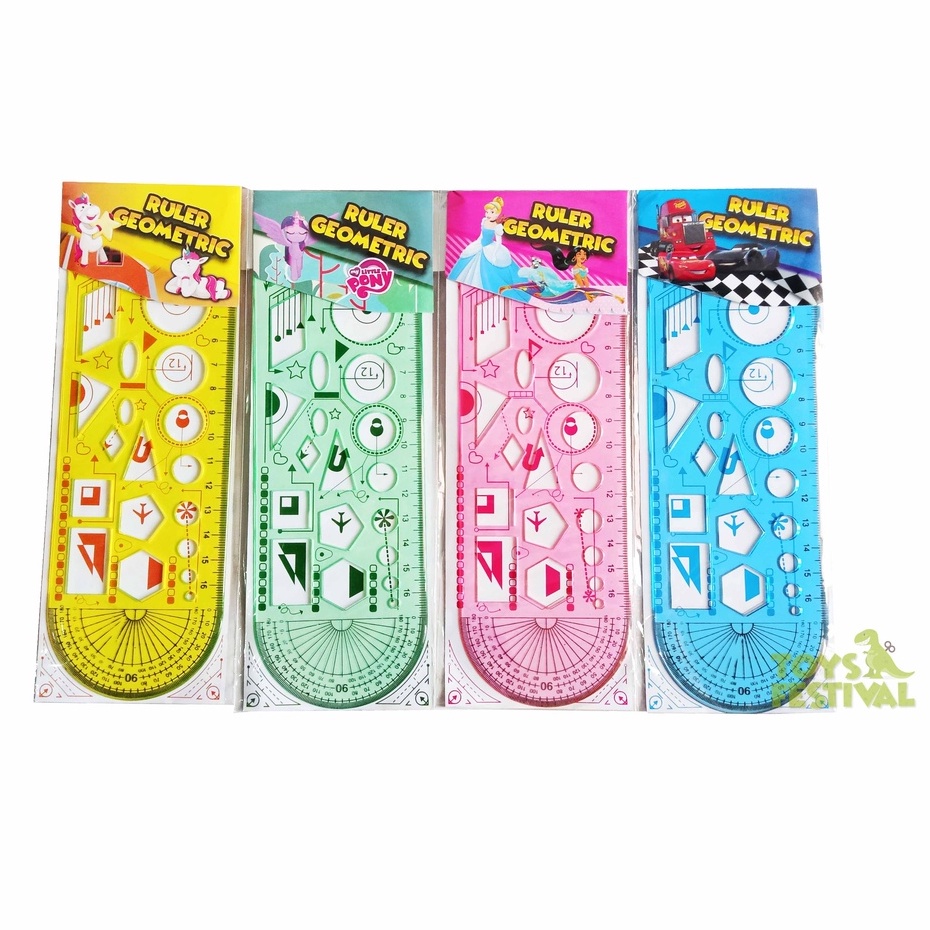 

Penggaris Edukatif Geometric Karater Multiwarna