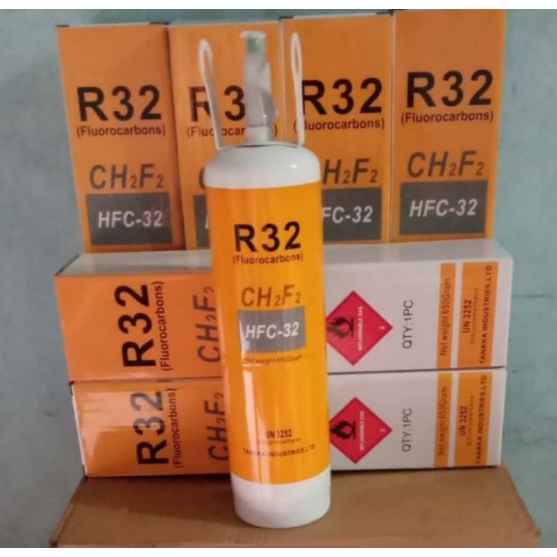 Jual Freon R32 refrigerant hfc 32 kaleng mini tabung kecil 650gram
