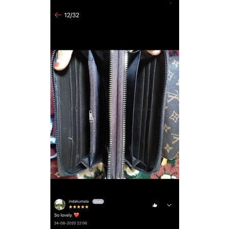 Ratutas99 DOMPET WANITA 2 RESLETING FUNGSI UNTUK SIMPAN UANG DAN KARTU UKURAN 21x10