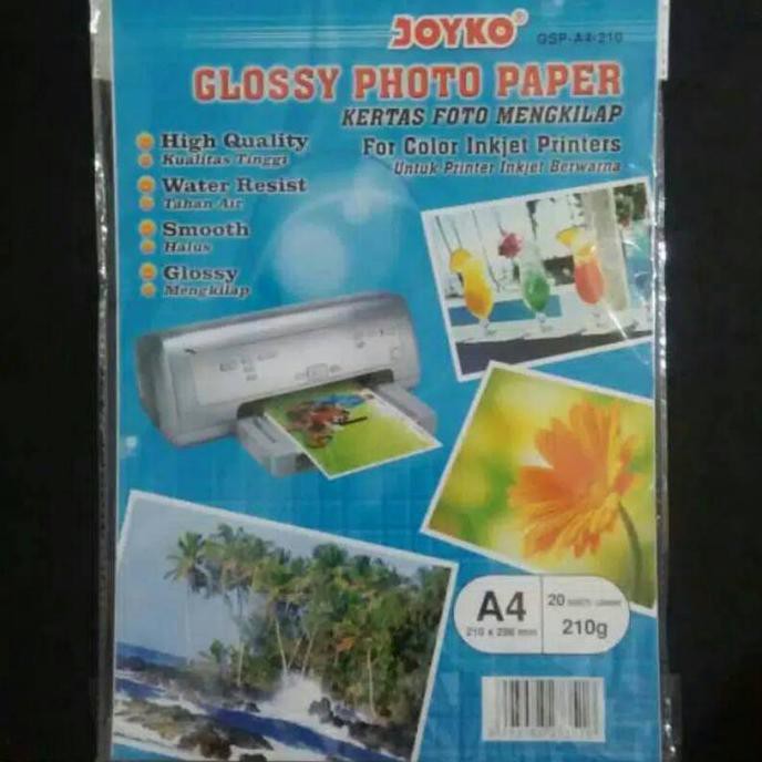

Best Produk] Kertas Print Foto Glossy/Mengkilap A4 Joyko Gsp-A4-210