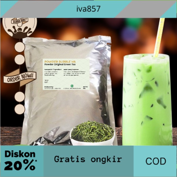 

PROMO Bubuk Greentea/Powder Rasa Greentea/Greentea powder Premium 1 Kg GRATIS ONGKIR