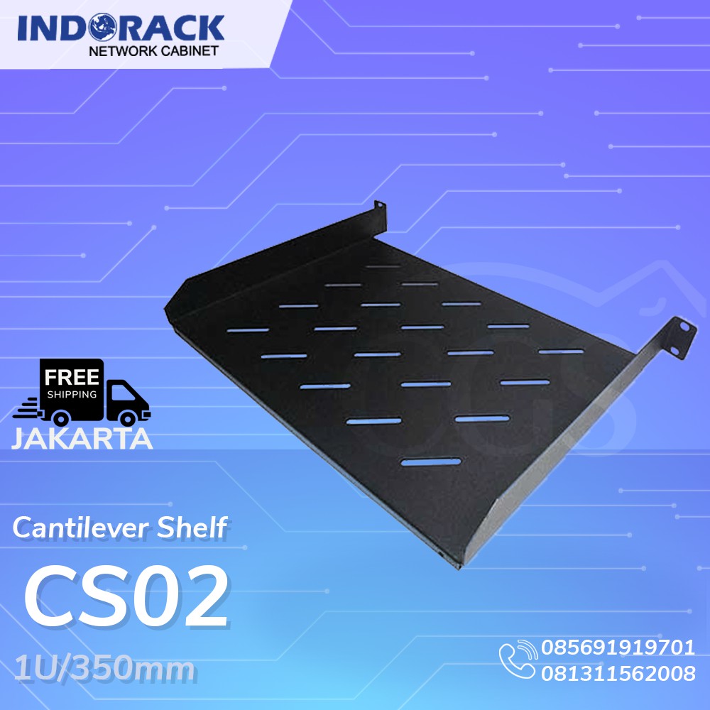 INDORACK CS02 Cantilever 1U Depth 350mm 19&quot;