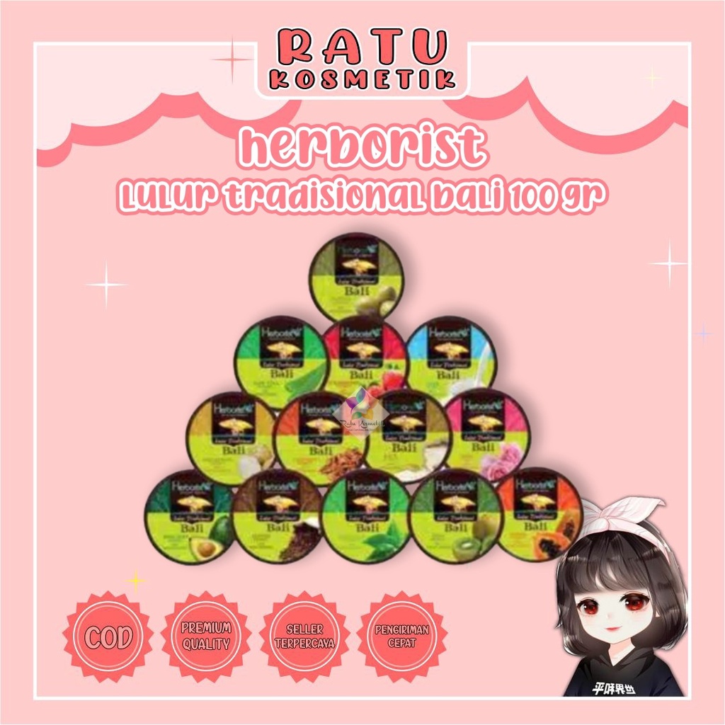 ❤ RATU ❤ Herborist Lulur Traditional Bali 100g Halal Herboris (✔️BPOM)