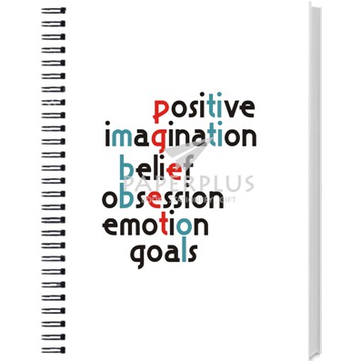 

Spiral Notebook Kwarto Positive Imagination White