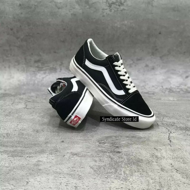 SEPATU VANS OLDSKOOL BLACK WHITE - SNEAKERS VANS OLD SCHOOL PREMIUM IMPORT (BANYAK BONUS) vans original sepatu vans sneakers vans sepatu pria black white