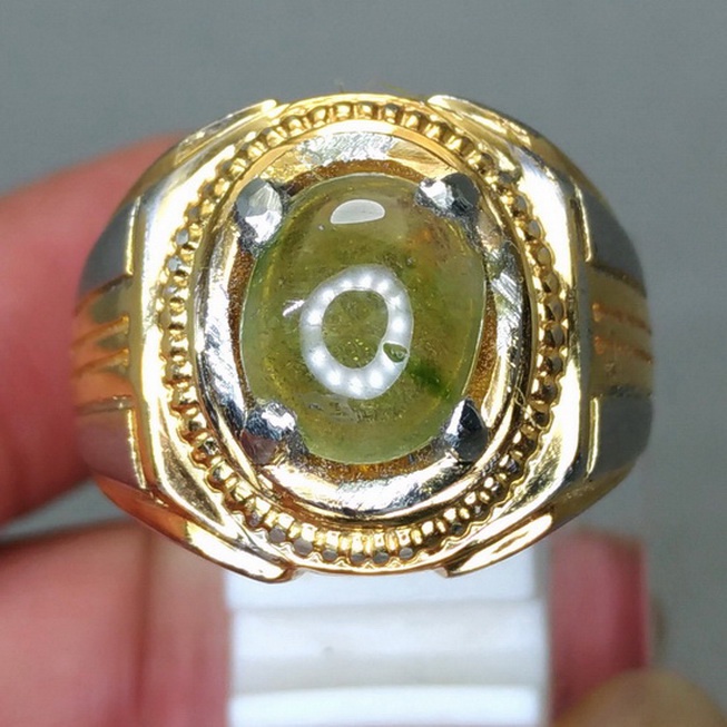 Cincin Batu Akik Natural Green Safir Hijau Afrika bagus