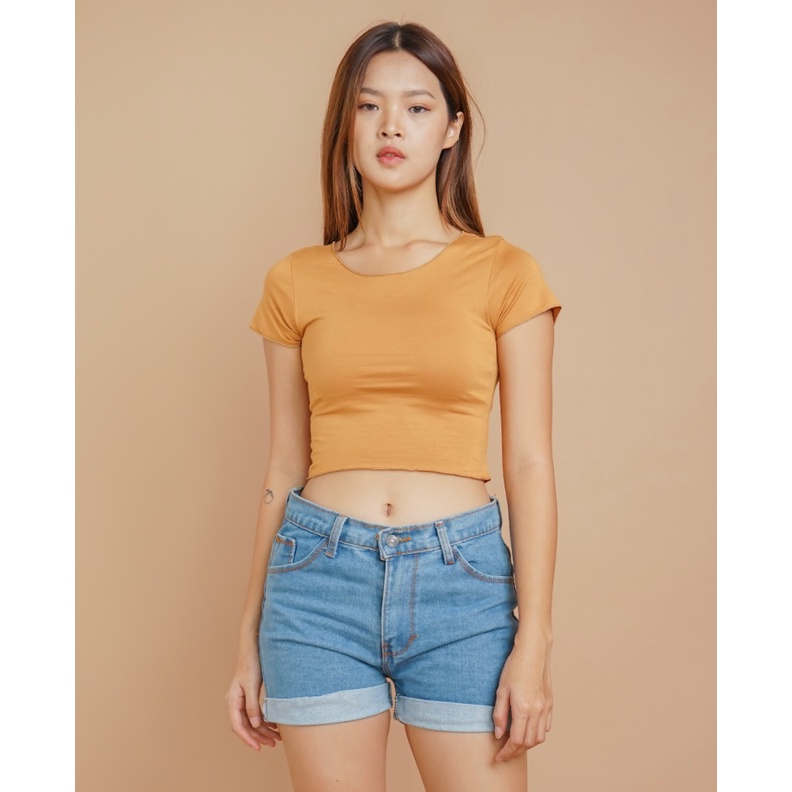 MODAVIE - VANIA CROP TOP Kaos Wanita Crop Tee