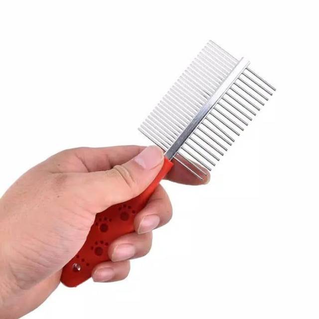 Pet Grooming &quot;STAINLESS 2 SISI&quot; Sisir Stainless Hewan