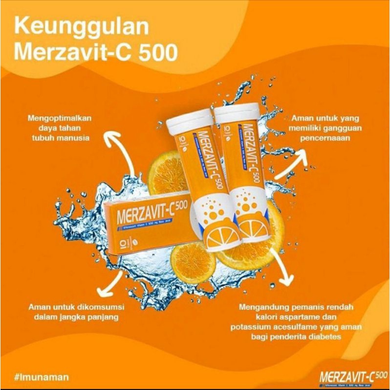 COD TERMURAH MERZAVIT C 500 TABLET EFFERVESCENT