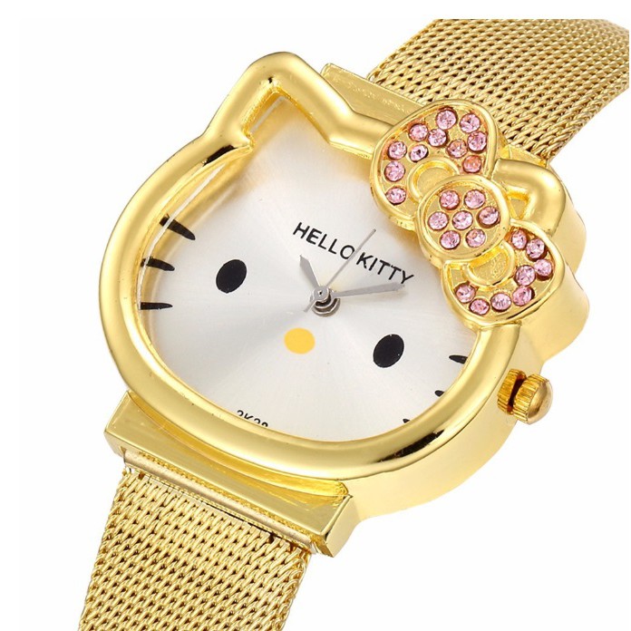 Jam Tangan Pasir Impor HELLO KITTY wanita Hot Trend Korea Fashion Anak dan Dewasa Analog Watch