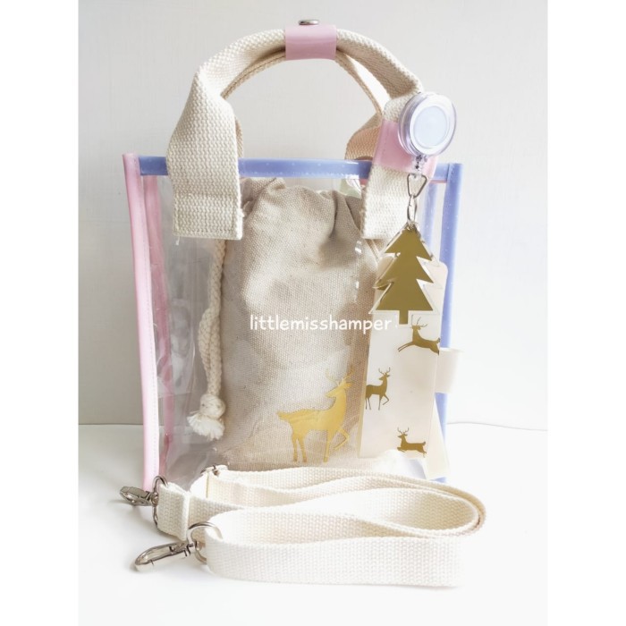 

PO satuan hadiah natal christmas square bucket set hamper - square pastel