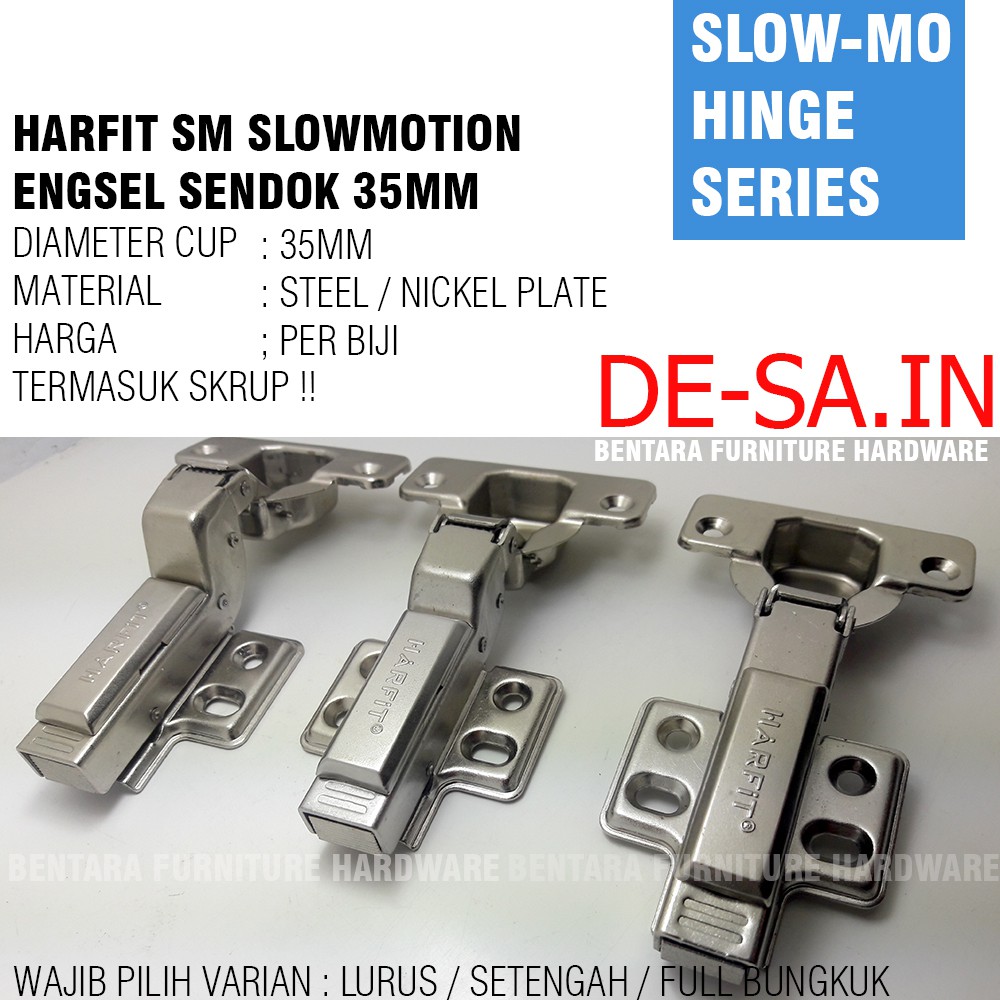 Harfit SM - 35MM Engsel Sendok Slow Motion - Clip-on Soft Closed  Conceal Hinge