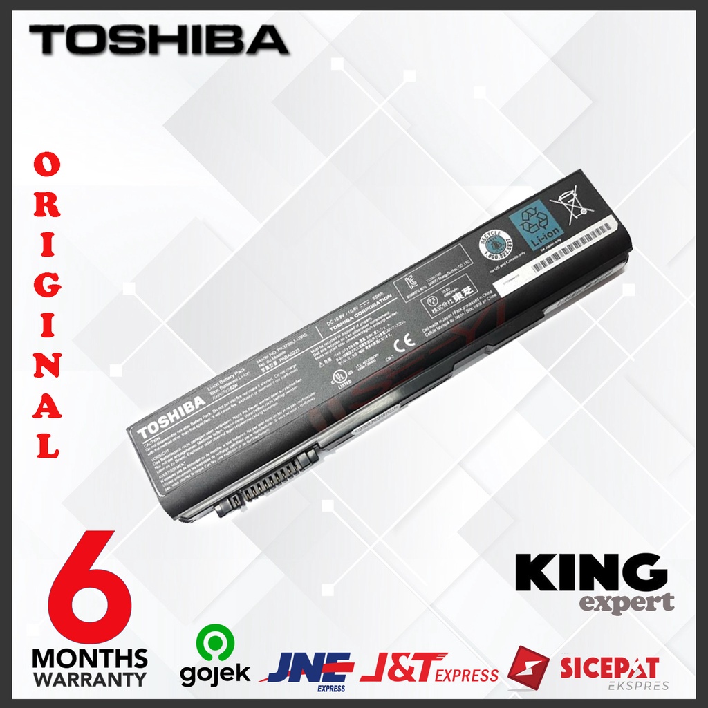 Original Baterai TOSHIBA Dynabook B450 B550 B650 Qosmio V65 Satellite Pro S750 Tecra A11 M11 S11 PA3
