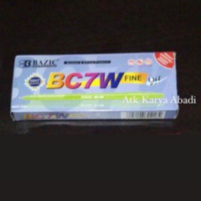 

Bazic Oil Gel Pen BC7W Black / Pulpen Bazic Bc7W warna hitam (1 Lusin) 1 pack isi 12 Pcs