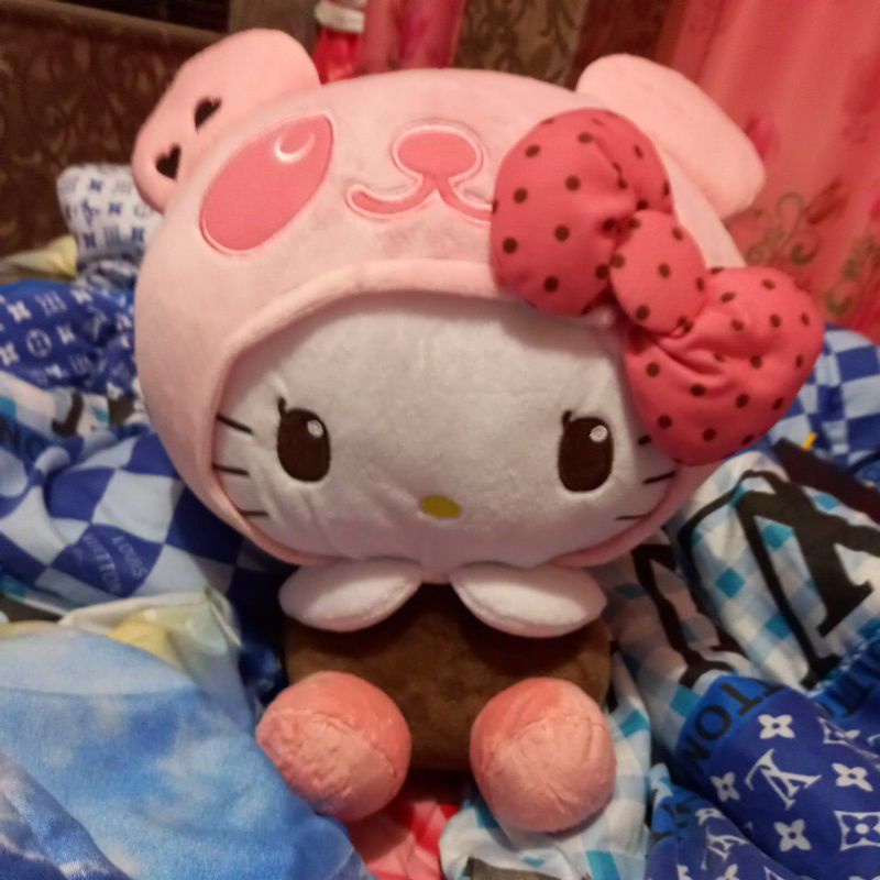 Boneka hello kitty panda pink