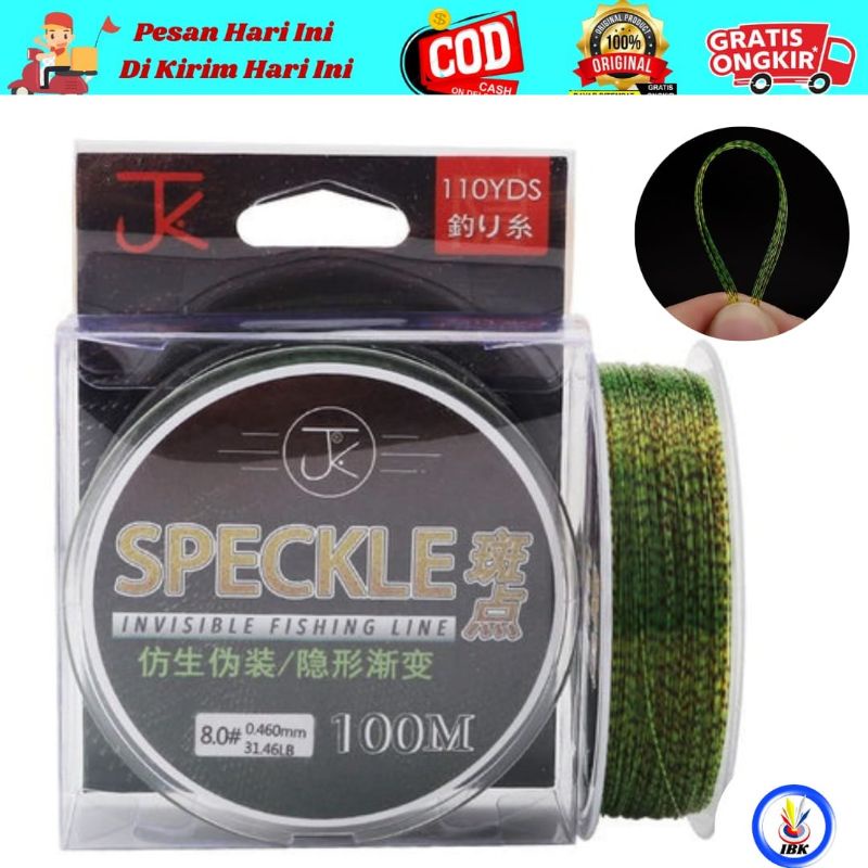 Senar SPECKLE - Senar Pancing Ikan Line Fishing Speckle Bunglon Senar Pancing Nilon 100M Senar Titik