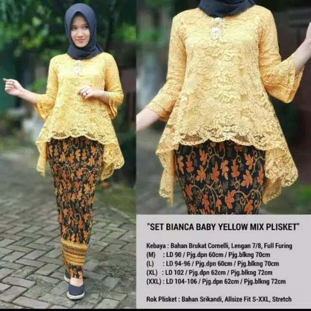 KEBAYA BIANCA SET/ BRUKAT/ MUSTARD/KEBAYA RINJANI/ KEBAYA
