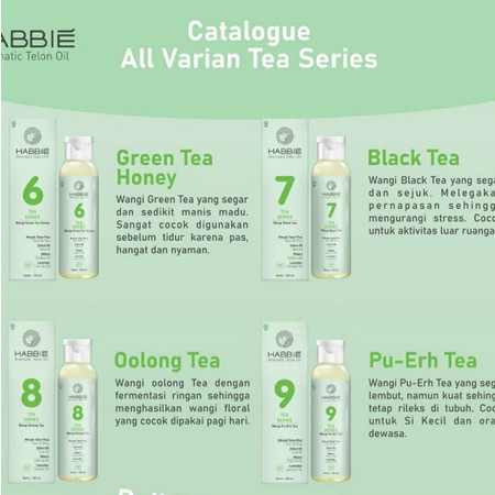 Habbie Aromatic Telon Oil Tea Series 100ml / Minyak Telon Bayi