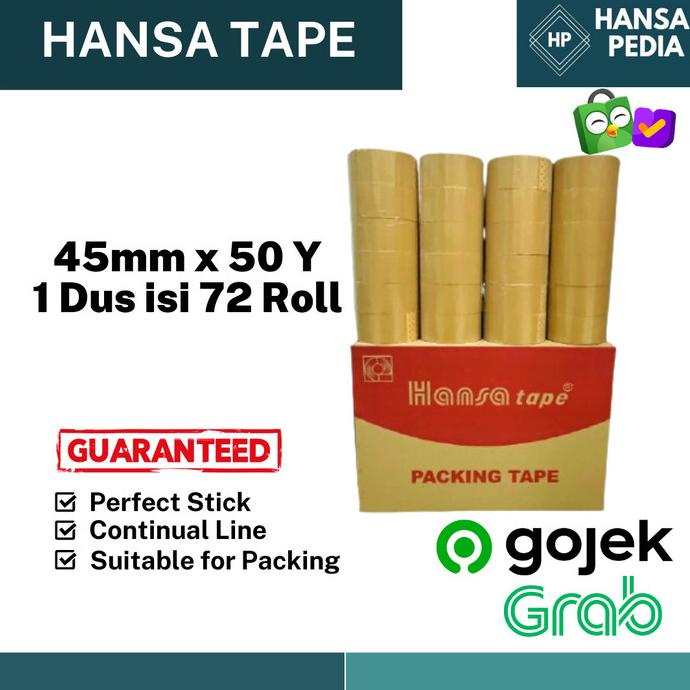 

Lakban Coklat 45 mm x 50 Yard isi 72 roll Gosend