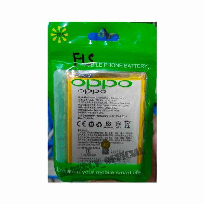 BT BATERAI/BATTERY OPPO BLP-601/F1S/A59/A53 ORIGINAL 100%