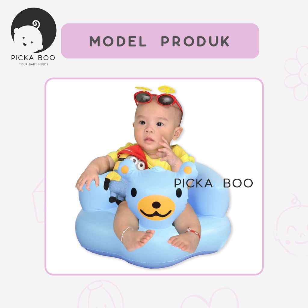 PICKA BOO Kursi Pompa Sofa Tiup Bayi Karakter Beruang